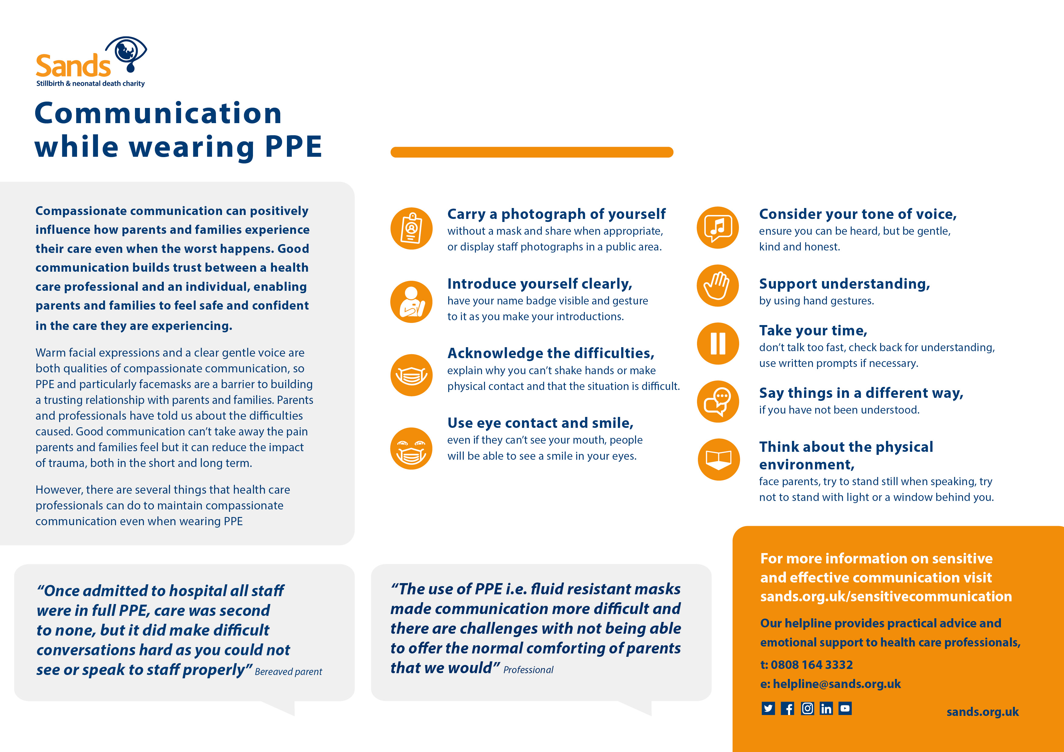 Communications with PPE for healthcare professionals