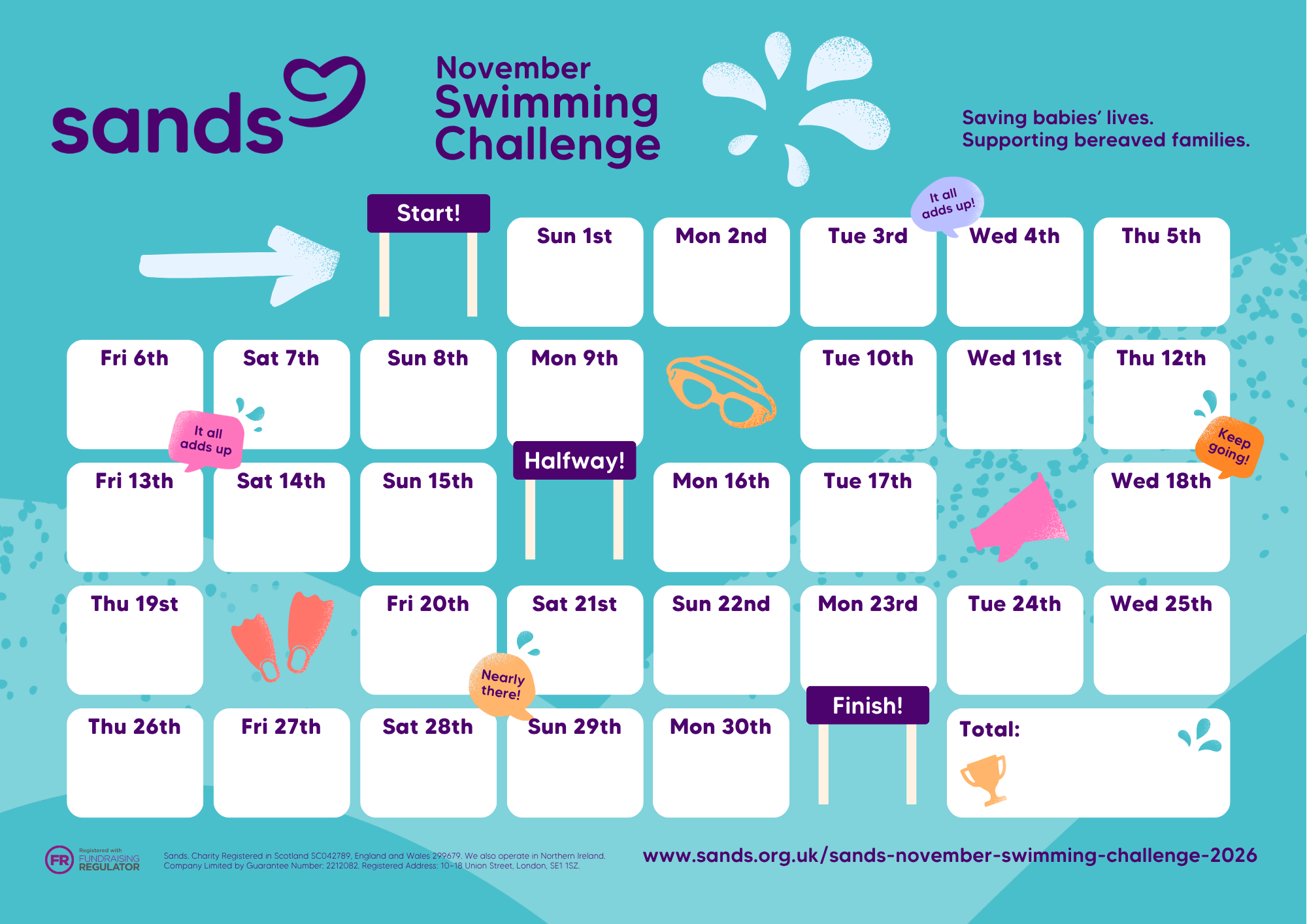 November Swimming Challenge Tracker
