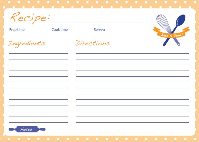 Recipe cards