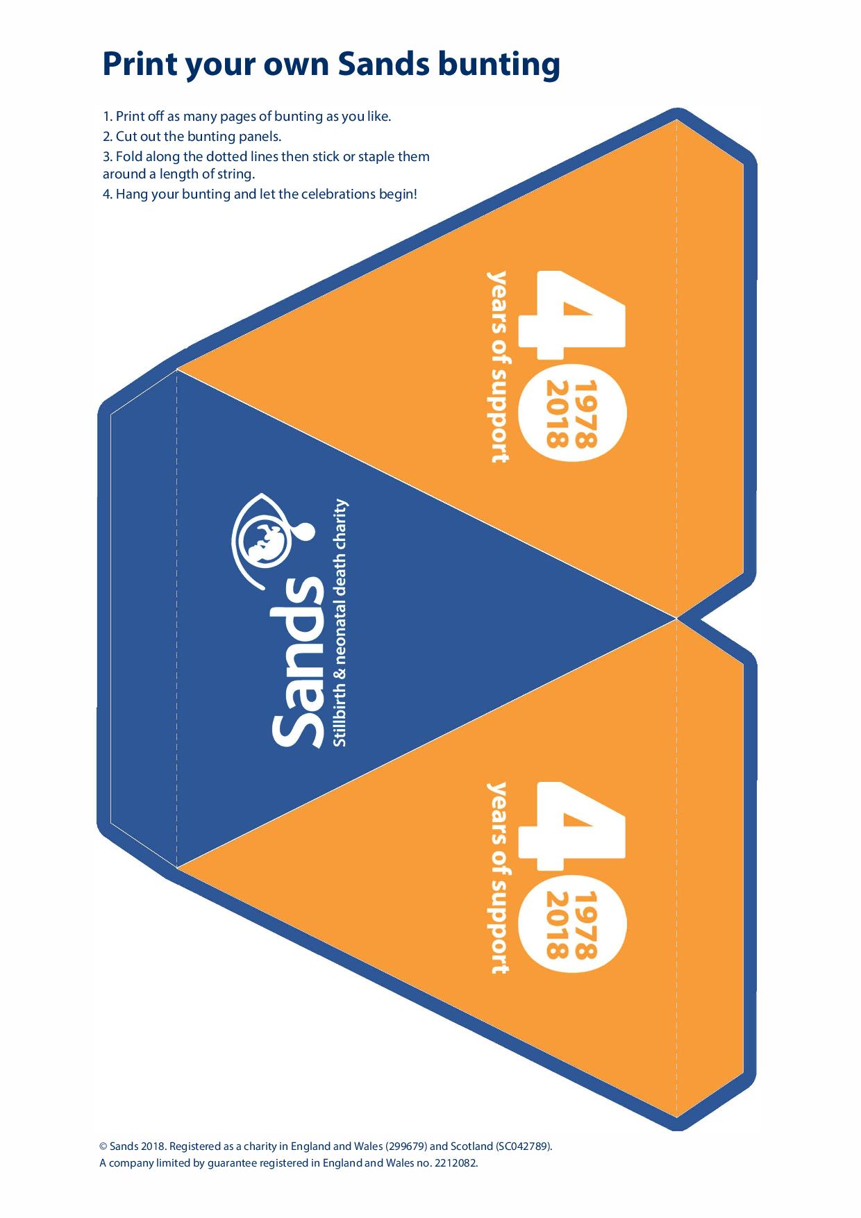 Sands, print your own bunting