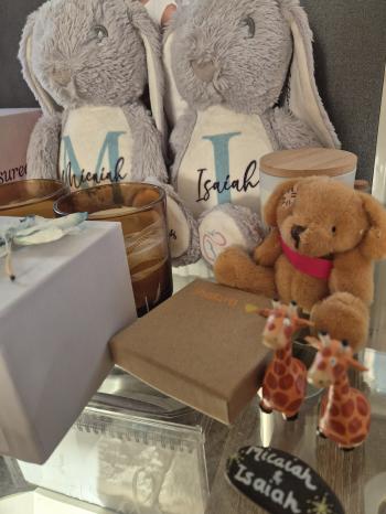 Gifts for Micaiah and Isaiah after their mum Shakira experienced twin loss.