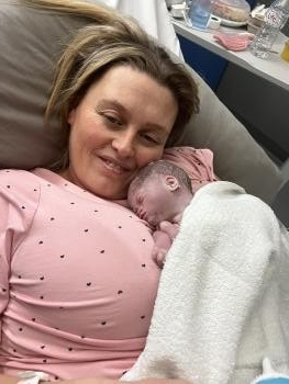 Louise with her daughter Pandora who was her second stillbirth.