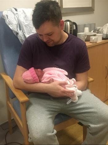 Andy with baby Ellie who was stillborn after a Termination for Medical Reasons (TFMR)