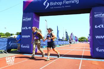 Crossing the finish line