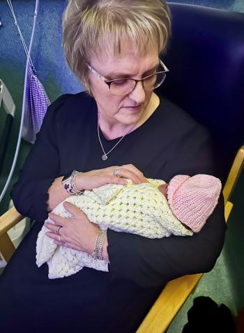 Donna with her granddaughter Elsie who was a stillbirth at 34 weeks.