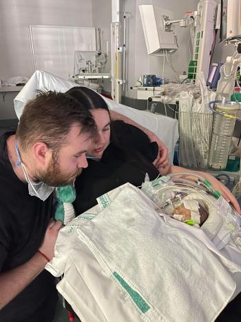 Ellie and Paul with Maeve