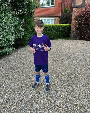 Harry who is fundraising for Sands in memory of his sister Annabel who was a twin loss.
