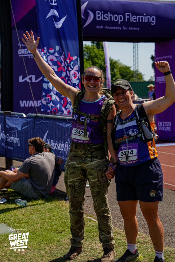 Lucy and Lydia Great West Run after miscarriages