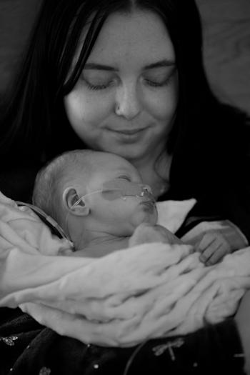Sasha with Marnie in the NICU