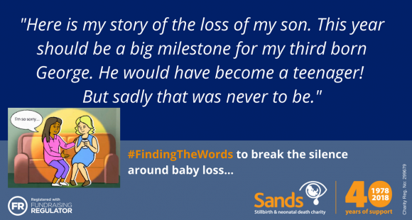 #Sands40: "My beautiful baby boy, George" by Emma Bazeley