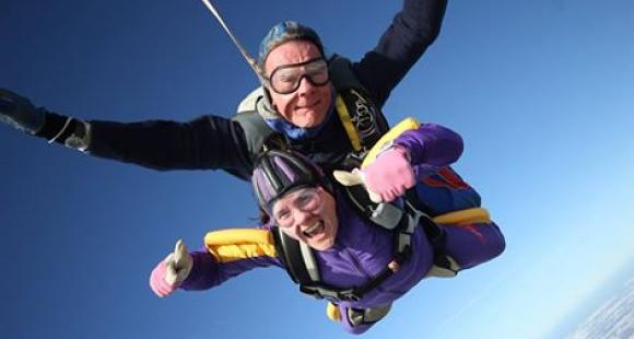 Maria skydiving