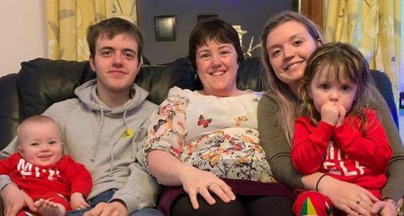 Marie with her family