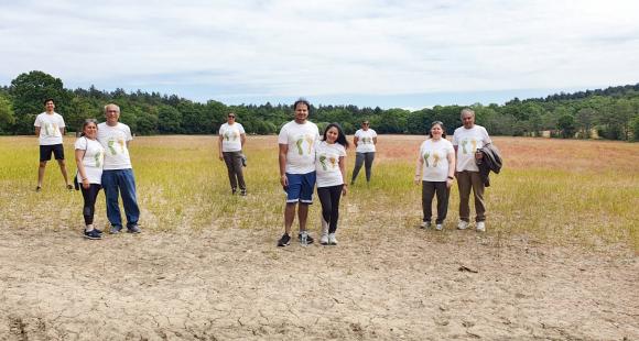 Selina Goyal and fellow walkers