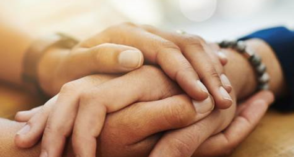 holding hands