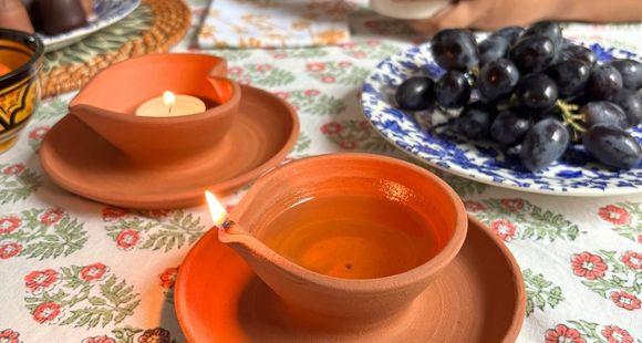Sands heart-shaped and traditional diyas