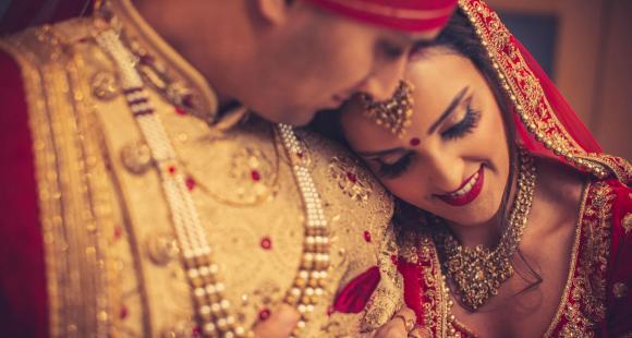 Pooja with her husband