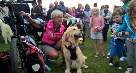 Dog on tour, Sands, stillbirth, Maggie, Oscar, 5000, UK, cycle, Bloodwise, Suffolk, Sands, stillbirth, neonatal death