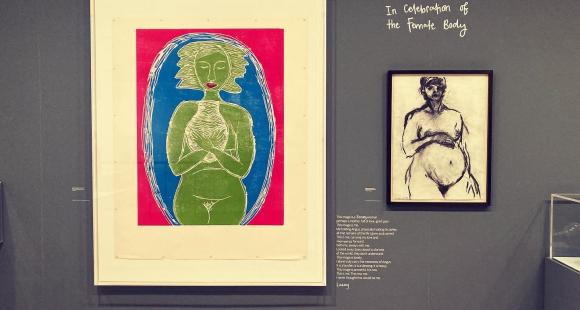 A picture of the artwork at the Still Parents exhibition 