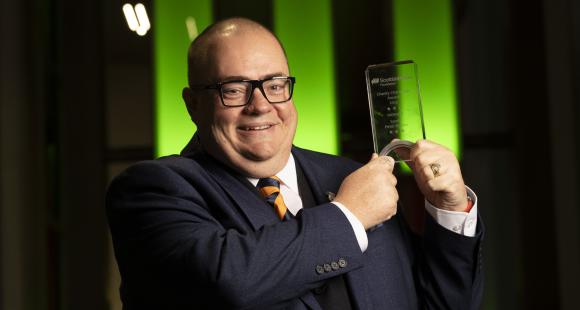 Pete with his award