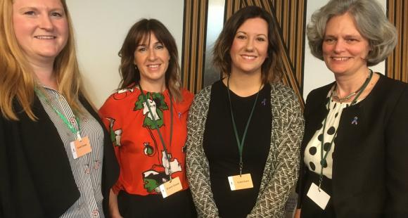 Nicola Welsh, chief executive of Sands Lothians, Dr Clea Harmer, chief executive of Sands and Sands befrienders