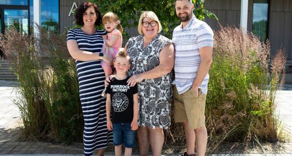 Natalie Le Grange, daughter Rose, son Eric and husband Keith. 