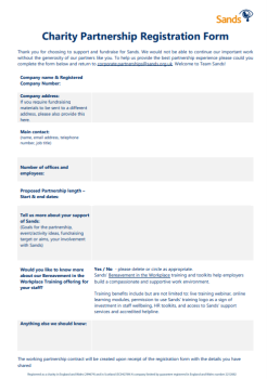 Image of the Charity Registration Form