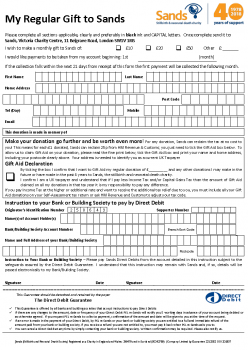 Direct Debit Instruction Form July 2018