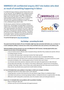 mbrrace, confidential enquiry, response, summary