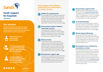 Sands support for hospitals booklet