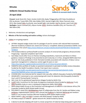 April 2018 CSG minutes