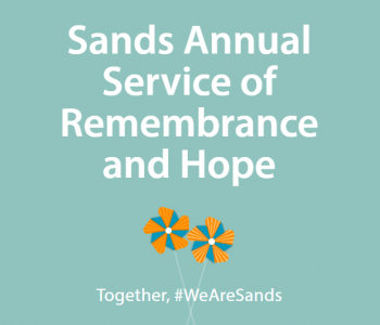 sands garden day order of service cover image with sage green background 