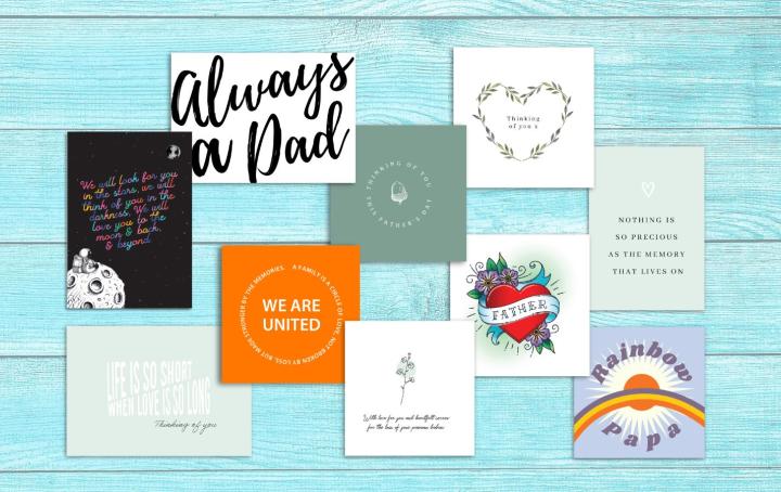 A selection of Father's Day cards available on the Sands shop