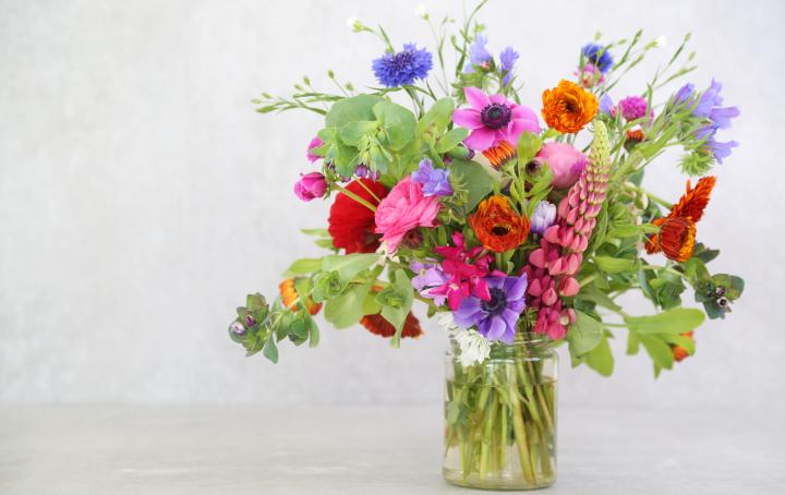 colourful wild flower bouquet