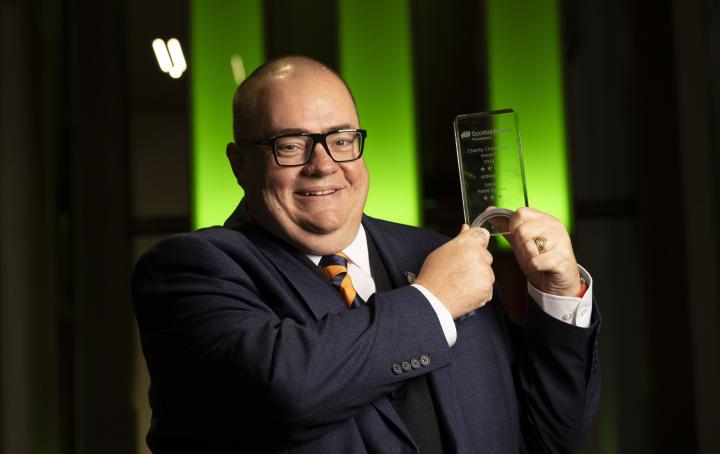 Pete with his award