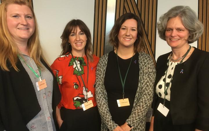 Nicola Welsh, chief executive of Sands Lothians, Dr Clea Harmer, chief executive of Sands and Sands befrienders