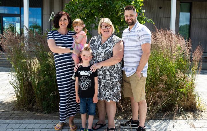 Natalie Le Grange, daughter Rose, son Eric and husband Keith. 